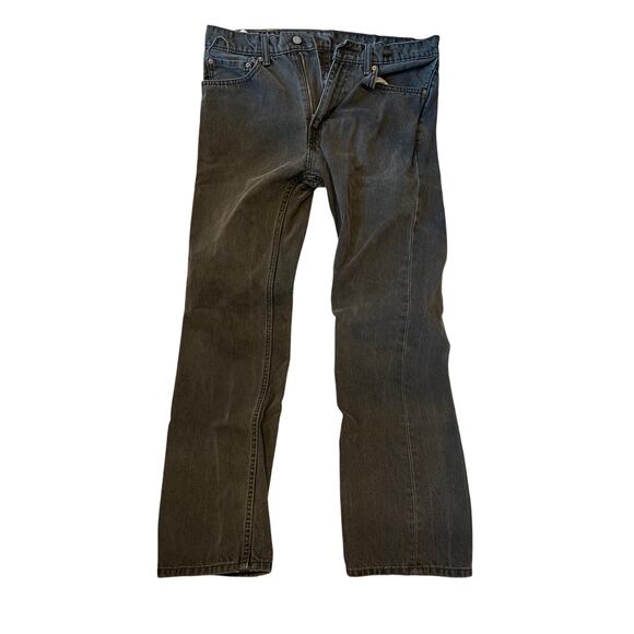 Levi's 505 Regular Straight Leg Black Jeans Mens 34x34 - Picture 1 of 3